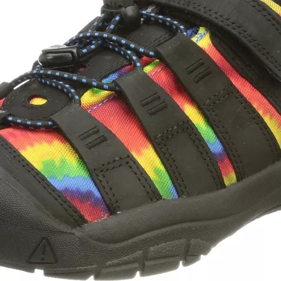 KEEN BIG KIDS' NEWPORT SHOE - BLACK/ORIGINAL TIE DYE - Picture 5 of 12
